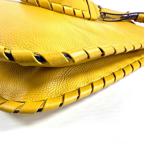 Plinio Visona Mustard Yellow Shoulder Bag - Picture 8 of 15